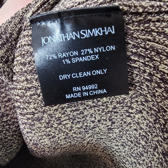 Jonathan Simkhai Alexia Top Chocolate Melange Dune Ribbed Cutout Size Large NWT - Picture 7 of 9